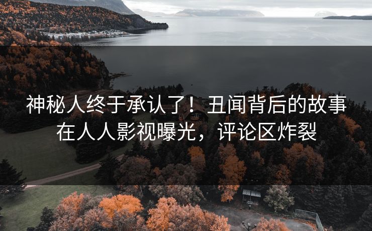 神秘人终于承认了！丑闻背后的故事在人人影视曝光，评论区炸裂