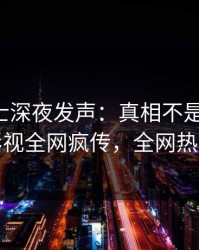 业内人士深夜发声：真相不是我干的！人人影视全网疯传，全网热议不断