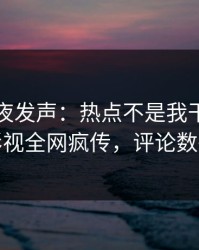 网红深夜发声：热点不是我干的！人人影视全网疯传，评论数破万