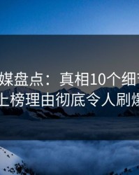 蜜桃传媒盘点：真相10个细节真相，明星上榜理由彻底令人刷爆评论