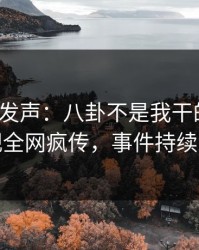 大V深夜发声：八卦不是我干的！人人影视全网疯传，事件持续发酵