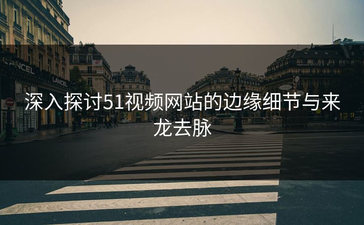 深入探讨51视频网站的边缘细节与来龙去脉